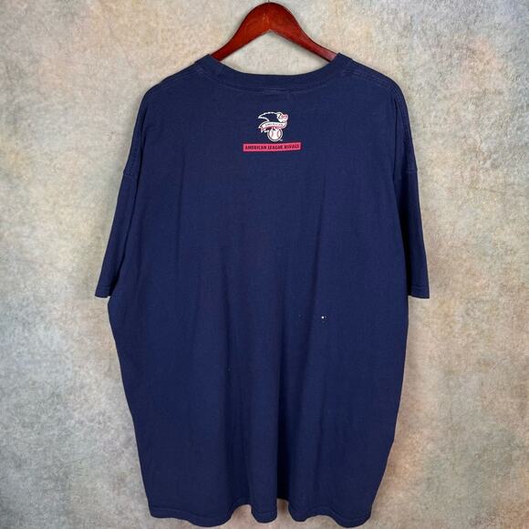 VTG Y2K Nike New York Yankees T Shirt Sz XXL Blue MLB Baseball Boston Butt 2006 - Picture 3 of 10